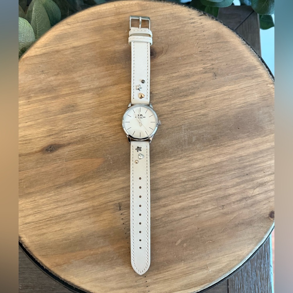 Coach Cream and Silver Watch